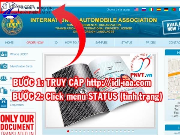 Bước 2 tra cứu giấy phép lái xe quốc tế