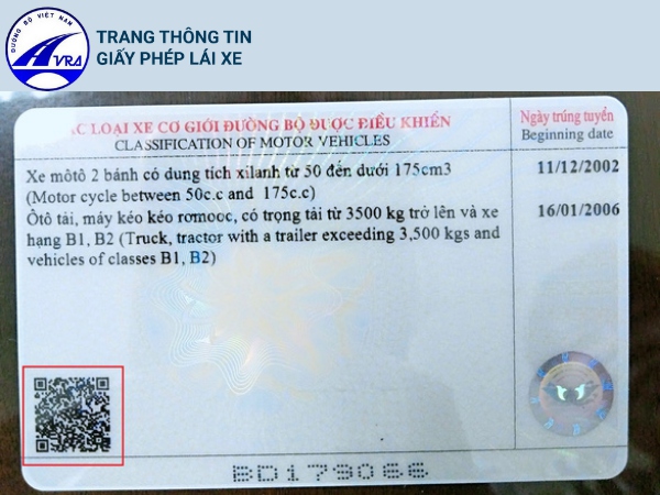 Bằng lái xe không có mã qr có phải là bằng giả không?