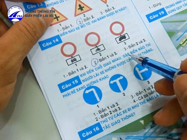 Mẹo thi lý thuyết bằng lái xe A1 ở phần biển báo giao thông
