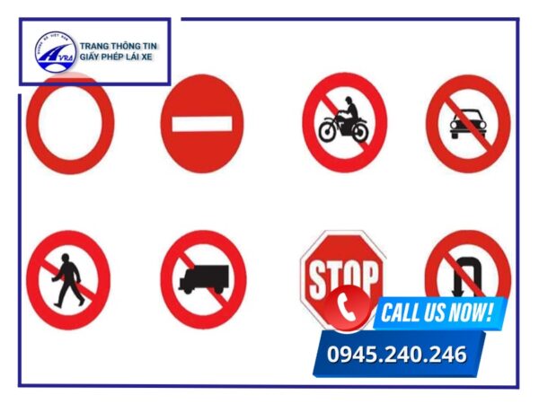 Biển báo cấm biểu thị các điều cấm khi tham gia giao thông