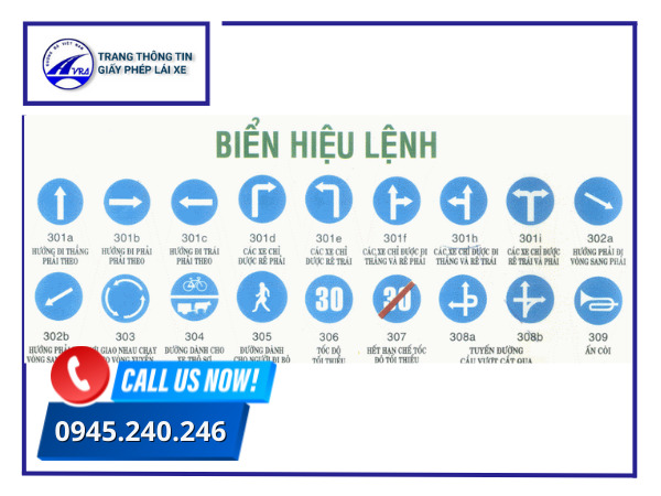 Ý nghĩa của biển báo hiệu lệnh