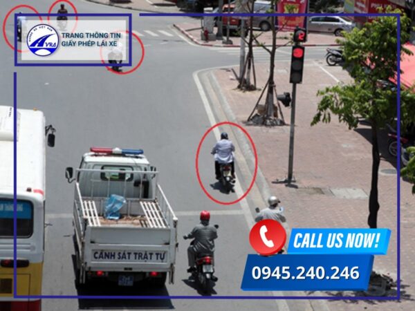 xe máy vượt đèn đỏ phạt bao nhiêu