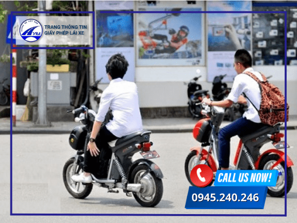Đi xe đạp điện không đội mũ bảo hiểm là hành vi vi phạm