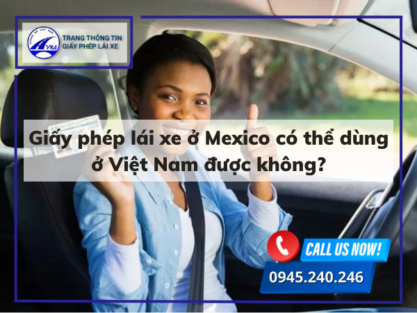 Giấy phép lái xe ở Mexico có thể dùng ở Việt Nam được không? Giấy phép lái xe ở Mexico có thể dùng ở Việt Nam được không?