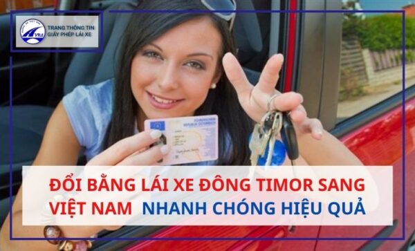 đổi bằng lái xe Đông Timor sang Việt Nam