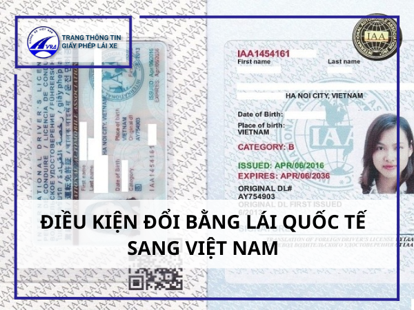 Điều kiện đổi bằng lái xe quốc tế MỚI NHẤT hiện nay 2 Điều kiện đổi bằng lái quốc tế sang Việt Nam