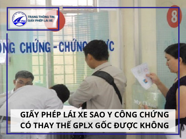 Giấy tờ thay thế giấy phép lái xe gồm những gì CẦN CÓ 4 Giấy phép lái xe sao y công chứng có thay thế gplx gốc được không