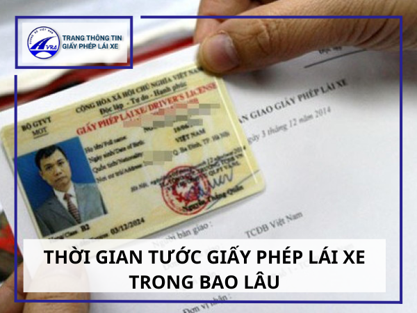 Thời gian tước giấy phép lái xe trong bao lâu