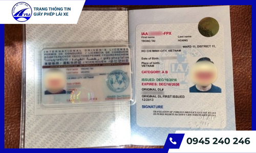Nhận diện mẫu bằng lái xe quốc tế IAA đơn giản và chuẩn xác 5 Thông tin bên trong bằng lái xe quốc tế IAA