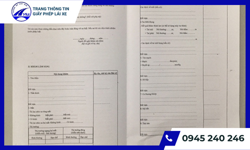 Giấy khám sức khỏe theo quy định