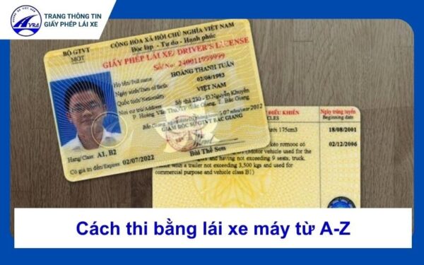 Cách thi bằng lái xe máy
