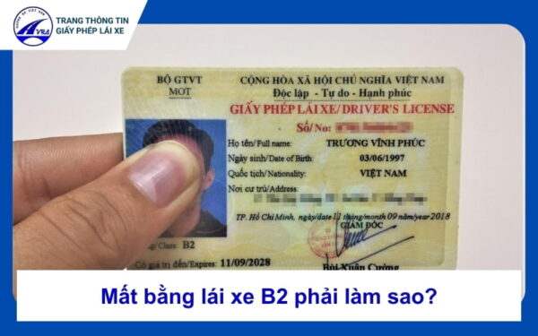 Mất bằng lái xe B2
