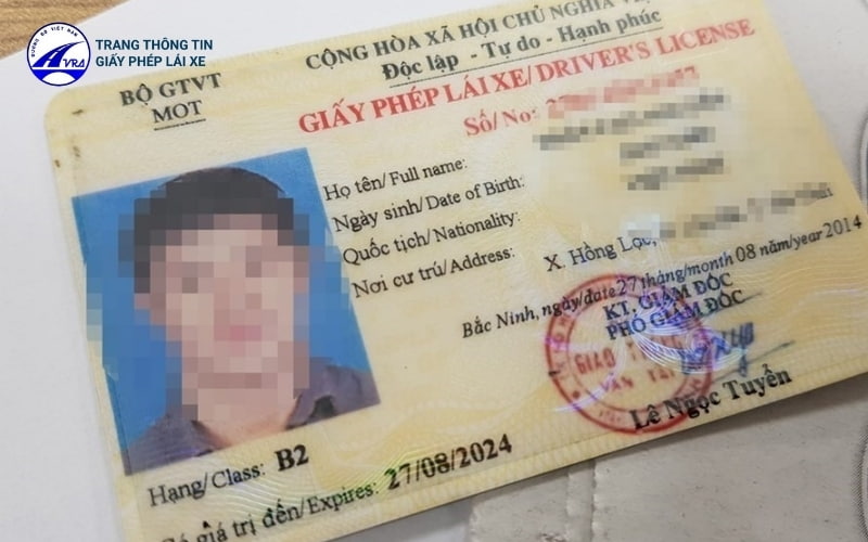 Bằng lái B2 có giá trị sử dụng 10 năm, sau đó sẽ bị tính là quá hạn