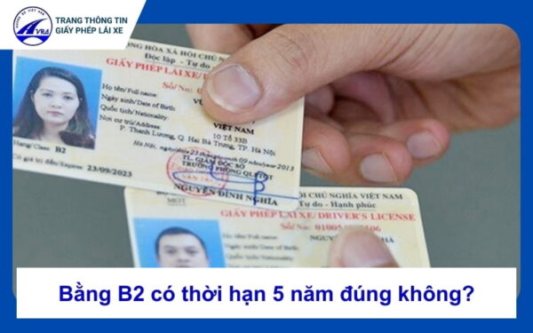 Bằng B2 có thời hạn 5 năm đúng không