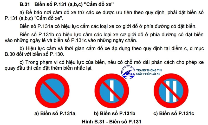 Biển cấm đỗ xe