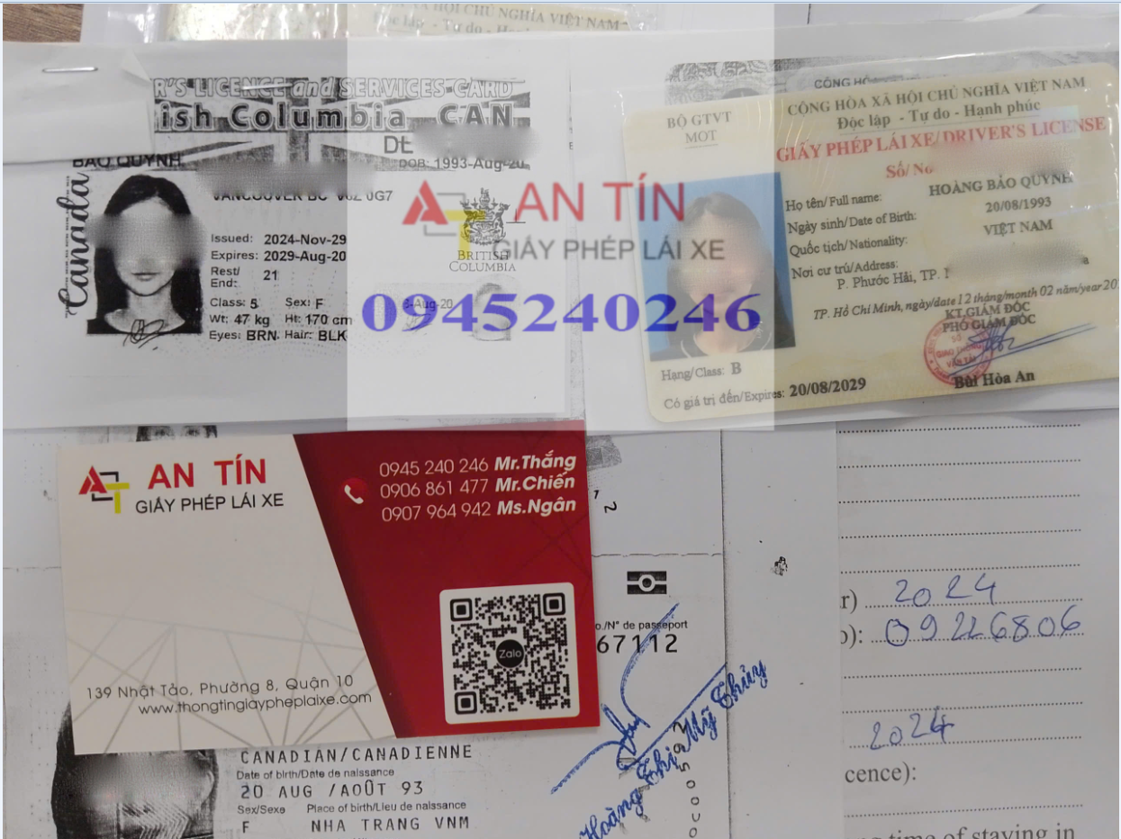 chi phí đổi bằng lái xe Canada sang Việt Nam