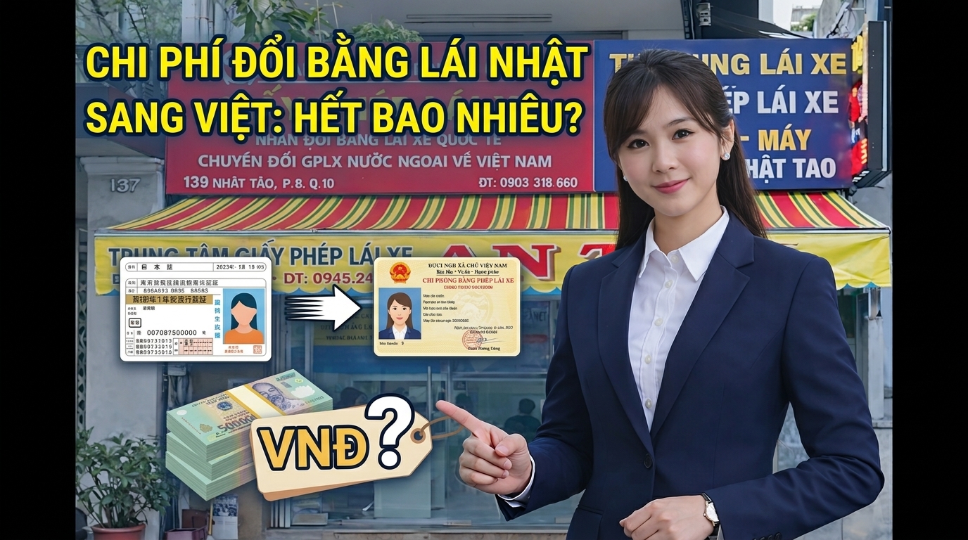 Chi phí đổi bằng lái xe Nhật Bản sang Việt Nam bao nhiêu ? 1