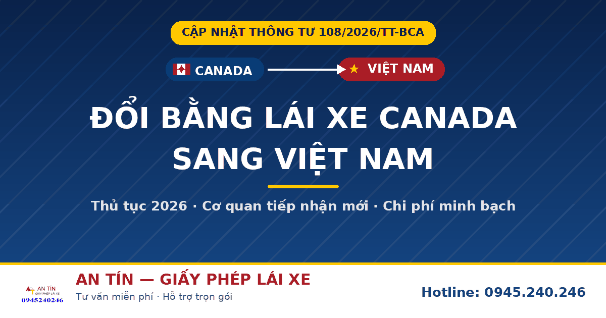 Dịch vụ đổi bằng lái xe Canada sang Việt Nam uy tín, cấp tốc 1