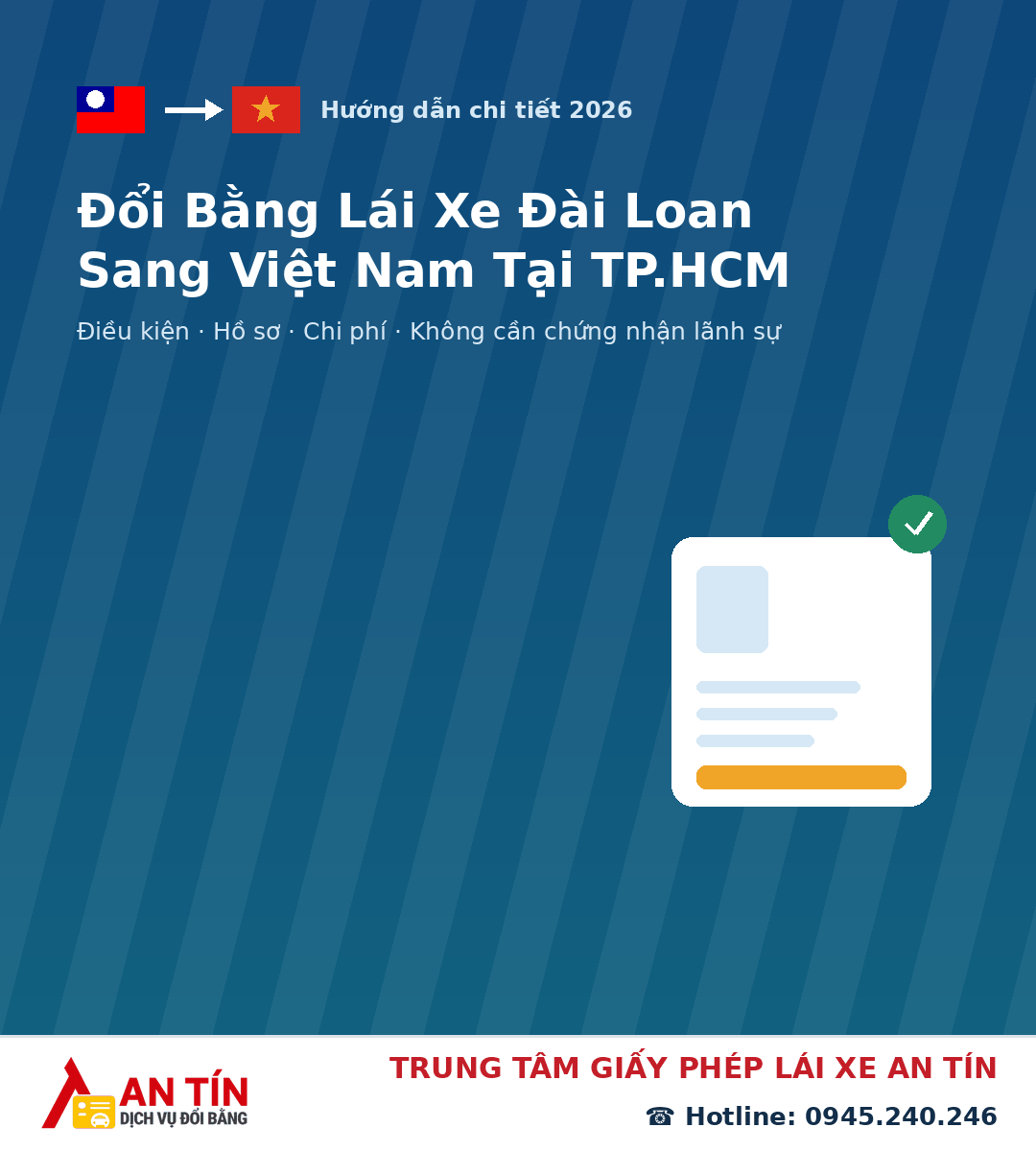 đổi bằng lái xe đài loan sang việt nam Đổi Bằng Lái Xe Đài Loan Sang Việt Nam Tại TP.HCM: Hướng Dẫn Chi Tiết 2026 1