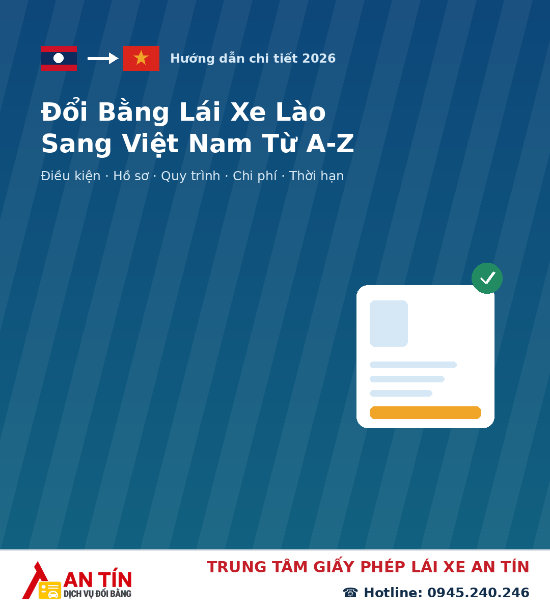 Đổi bằng lái xe Lào sang Việt Nam