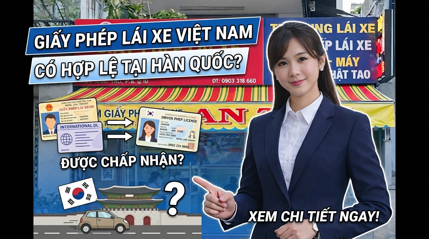 Bằng lái xe Việt Nam có dùng được ở Hàn Quốc không? Giải pháp hợp pháp & nhanh nhất 2
