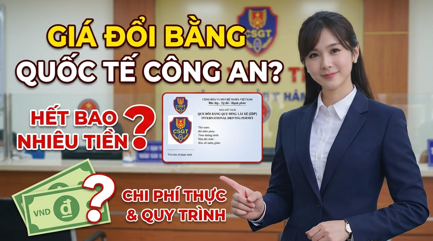 Chi phí đổi bằng lái quốc tế IDP mới nhất 2026 2