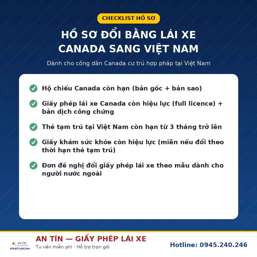 Dịch vụ đổi bằng lái xe Canada sang Việt Nam uy tín, cấp tốc 2