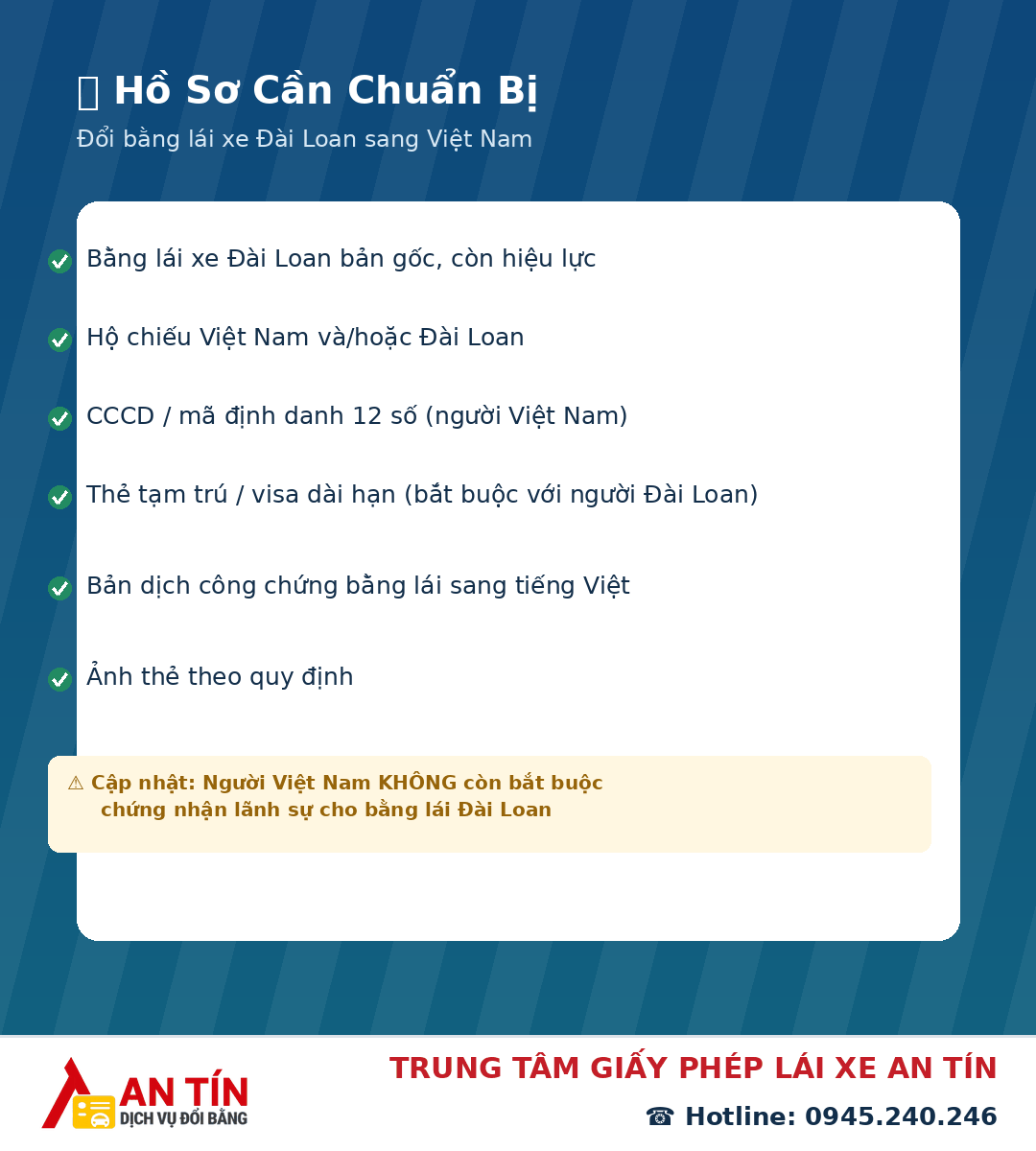 đổi bằng lái xe đài loan sang việt nam Đổi Bằng Lái Xe Đài Loan Sang Việt Nam Tại TP.HCM: Hướng Dẫn Chi Tiết 2026 3