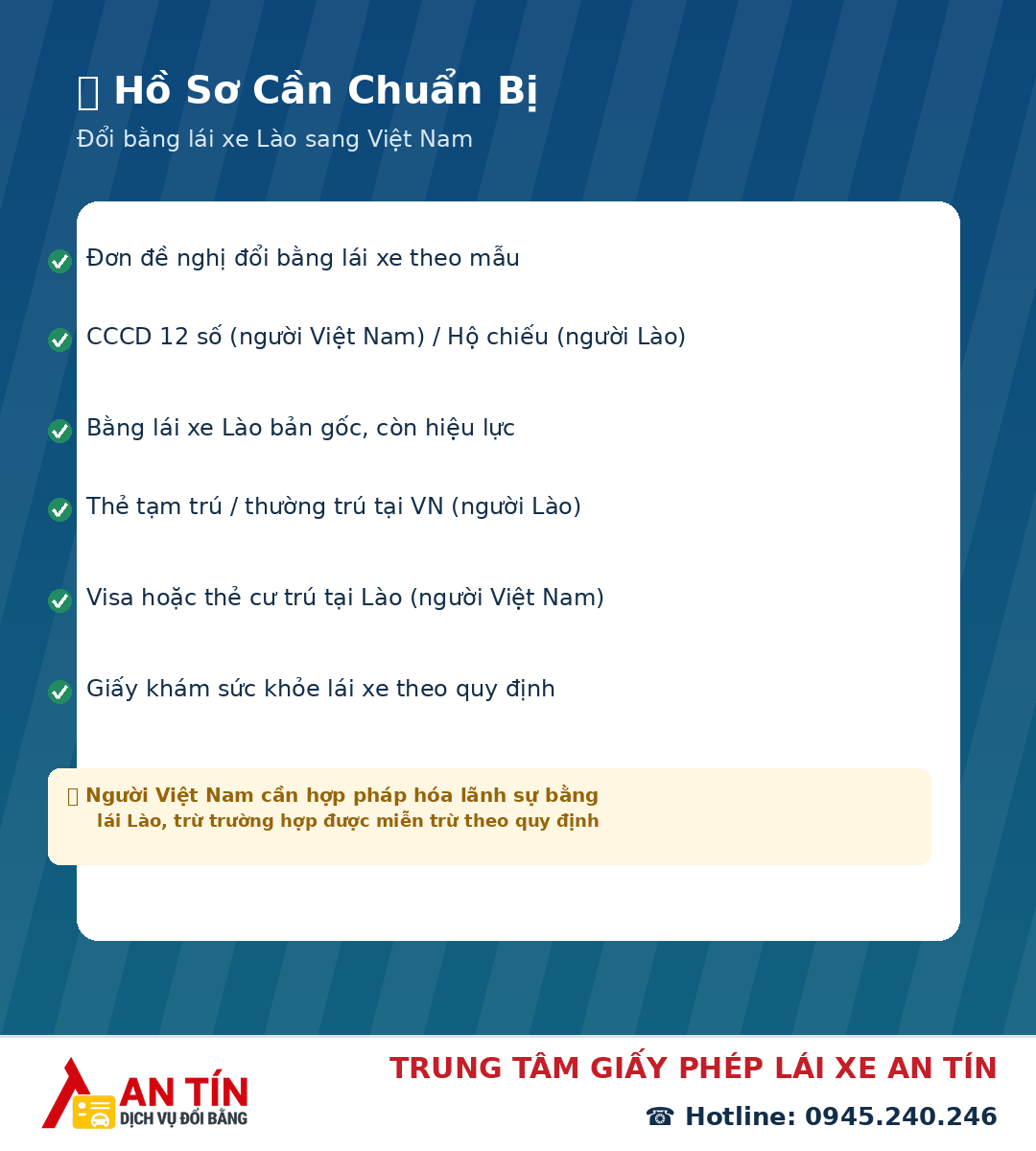 Đổi bằng lái xe Lào sang Việt Nam